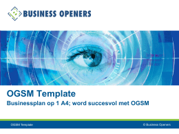 OGSM Template Businessplan op 1 A4