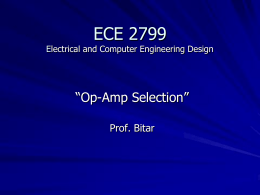 Op-Amp Selection - Electrical & Computer Engineering