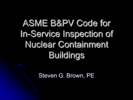 Inservice Inspection of Nuclear Power Plant Containment Vessels