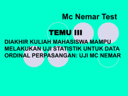 Mc Nemmar Test
