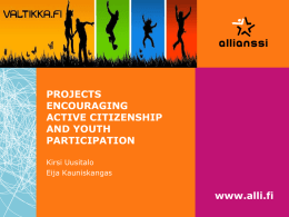 projects encouraging active citizenship and youth