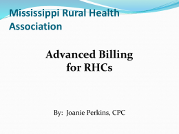 MRHA Advanced RHC billing 2013
