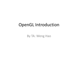 OpenGL Tutorial given by TA