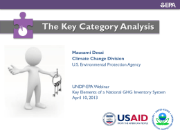 Key Category Analysis - Low Emission Capacity Building Programme