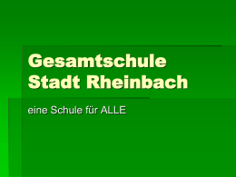 Gesamtschule Stadt Rheinbach - Gesamtschule Rheinbach online
