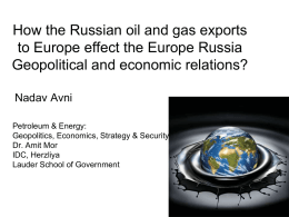 Petroleum & Energy :Geopolitics, Economics, Strategy & Security Dr