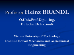 CV of Professor Heinz Brandl