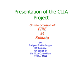CLIA Project Technical Progress Summary