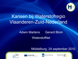 presentatie Adwin Martens, WaterstofNet