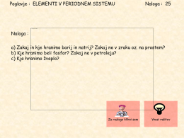 25 Elementi v periodnem sistemu reaktivnost