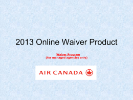 Online Waiver Product