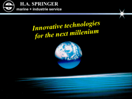 HA SPRINGER marine + industrie service RESEARCH MAKES THE