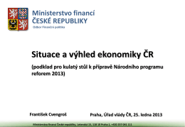 Situace a výhled ekonomiky ČR