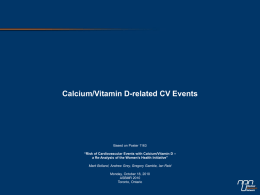 Calcium/Vitamin D-related CV Events