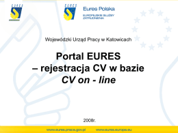 Rejestracja CV w bazie CV on-line