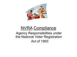 NVRA - Maryland State Board of Elections