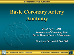 Basic Coronary Anatomy - Paul Fefer, MD - his