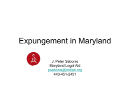 Expungement in Maryland