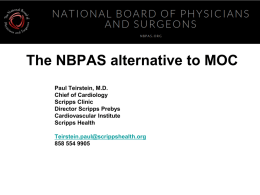 on MOC - National Board of Physicians and Surgeons | NBPAS.ORG