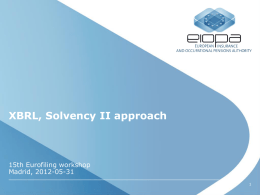 Insurance and Solvency II approach in XBRL
