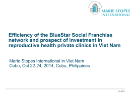 Yen Le Kim, MSI Vietnam - Social Franchising for Health