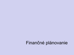 Kapitálový finančný plán