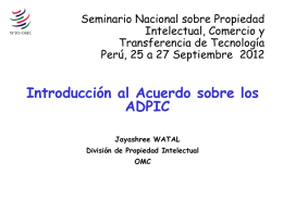 El acuerdo sobre los ADPIC