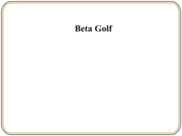 Session 4 - Beta Golf