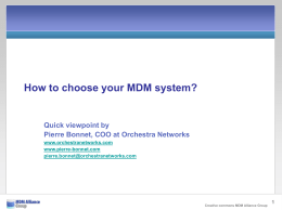 In six slides: how to choose your MDM?