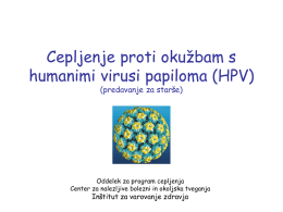 Cepljenje proti okužbam s HPV (predavanje za