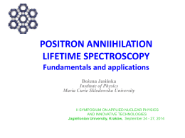 Positron Annihilation Lifetime Spectroscopy. Fundamentals and