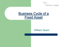 Business Cycle of a Fixed Asset - American Public Power Association