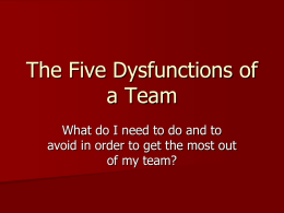 The 5 Dysfunctions of a Team