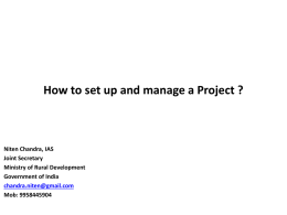 How to set up and manage a Project ?