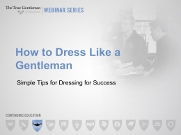 How to Dress Like a Gentleman