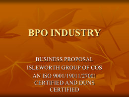 bpo projects in hand