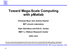 Presentation - MIT Lincoln Laboratory