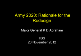 An Integrated Army - International Institute for Strategic Studies