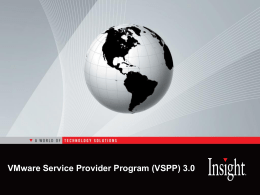 VMware Service Provider Program (VSPP) 3.0
