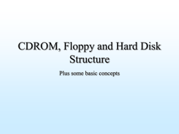 CDROM, Floppy and Hard Disk Structure