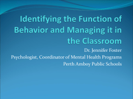 Behavior presentation - Perth Amboy Public Schools