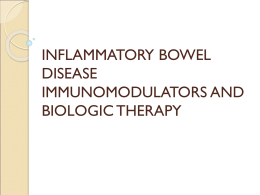 immunomodulators and biologic therapy for inflammatory