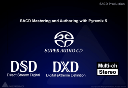 SACD Mastering & Authoring update