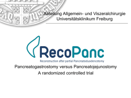 Studienvorstellung - RecoPanc