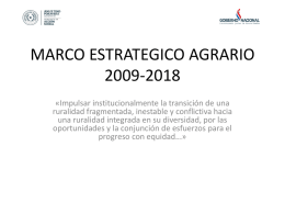 Marco Agrario - Secretaría de Acción Social
