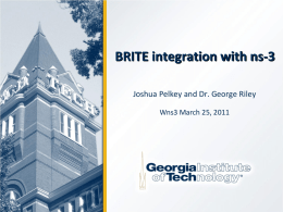 BRITE integration with ns-3