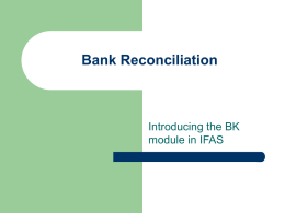 Bank Reconciliation Training