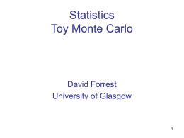 Statistics Toy Monte Carlo