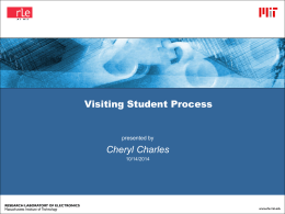 Visiting Student Process by Cheryl Charles