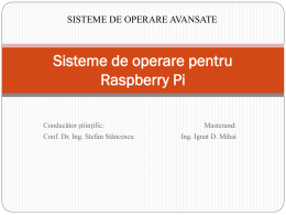 Sisteme de operare pentru Raspberry Pi